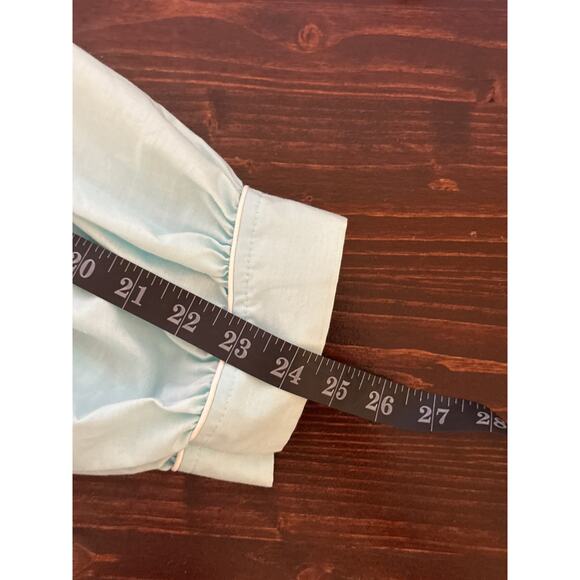 Vintage 60/70s Pierre Cardin House Coat Powder Blue Balloon Sleeves Quite Luxury - Picture 11 of 13